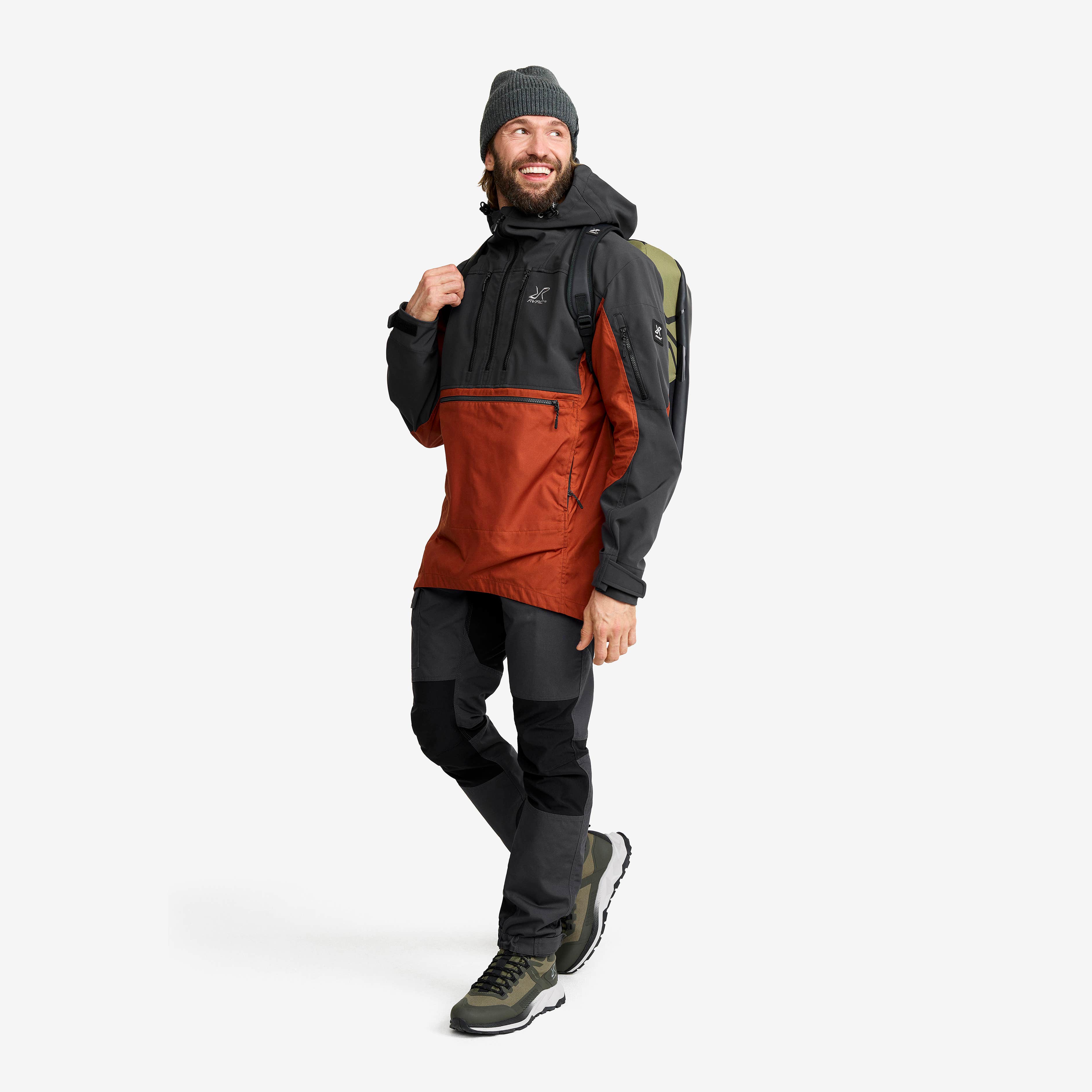 Outdoor Anorak Herre Rusty Orange