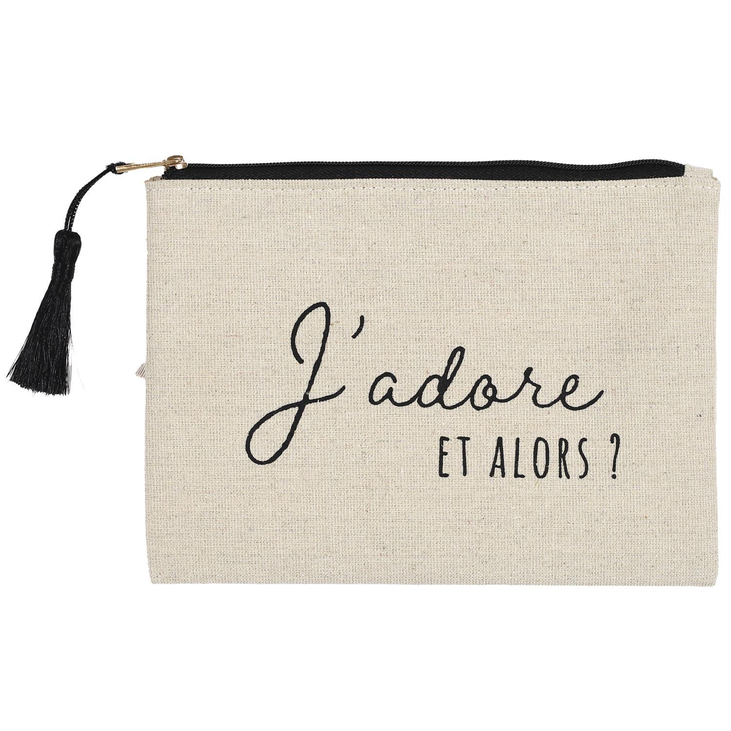 POCHETTE JUTE ET COTON 20X15CM