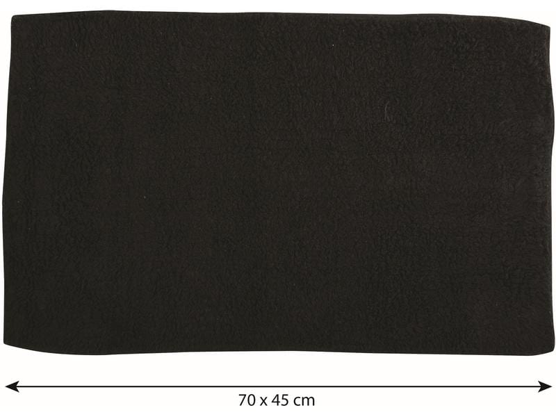 MSV Badteppich Dalija 45 x 70 cm, Schwarz Badematte aus hochwertiger Baumwolle