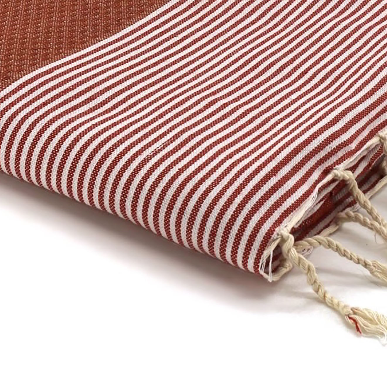 Febronie Fouta Nid d'Abeille Ibiza terracotta - 100x200 cm