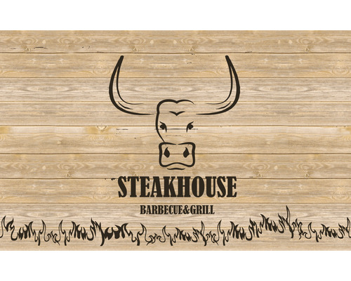 BBQ vloerbeschermingsmat Steakhouse plank 75x120 cm