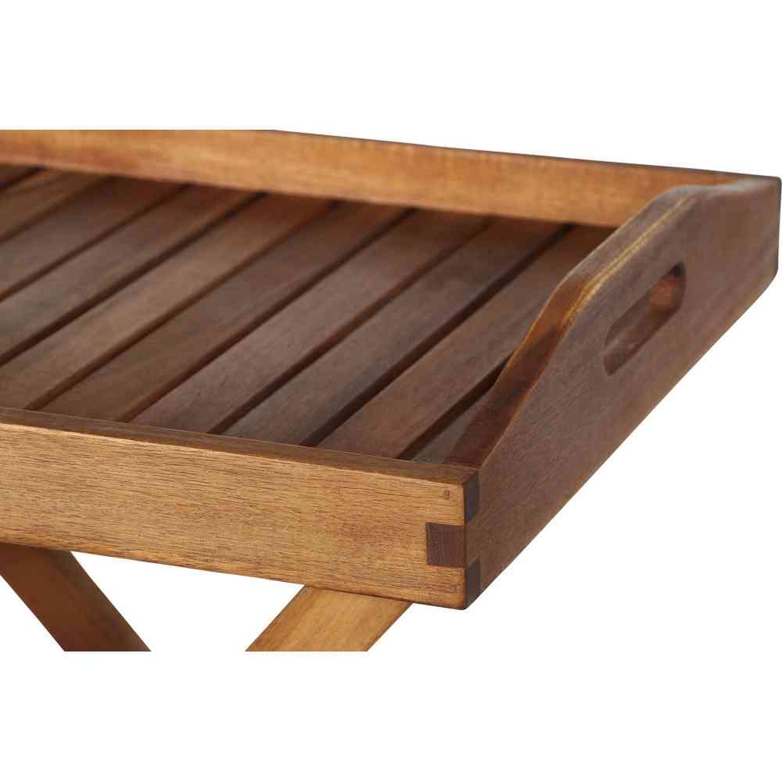 Tabletttisch ASTORIA - braun - Akazie - 60x40 cm