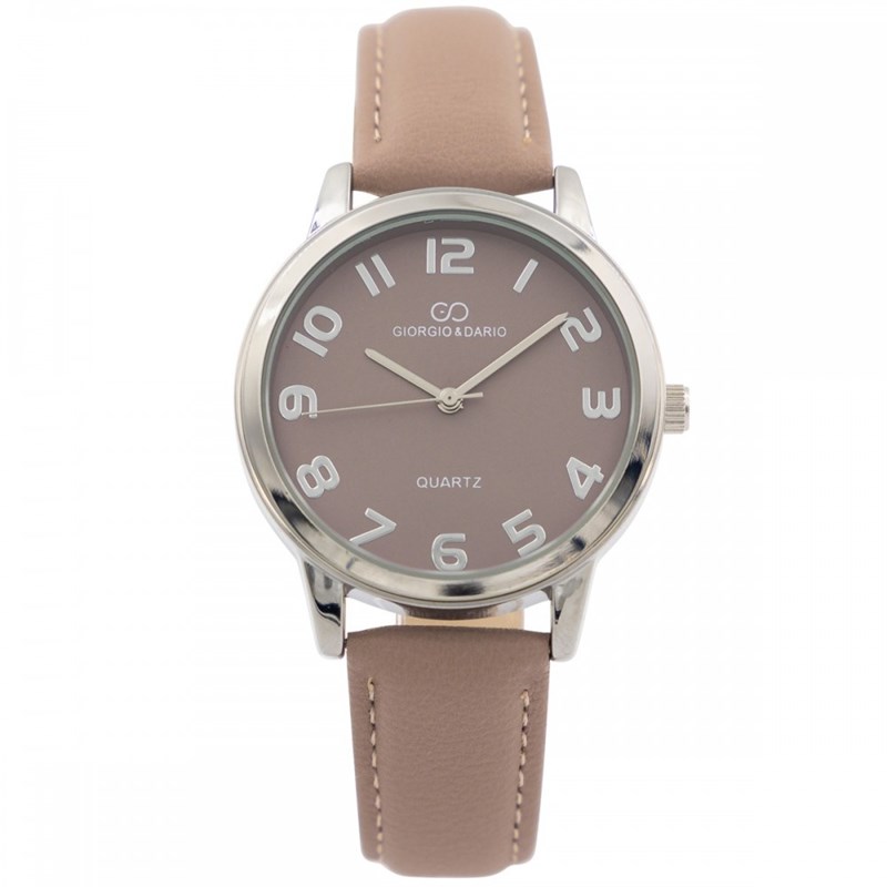 Montre Femme Bracelet Marron Rose GIORGIO