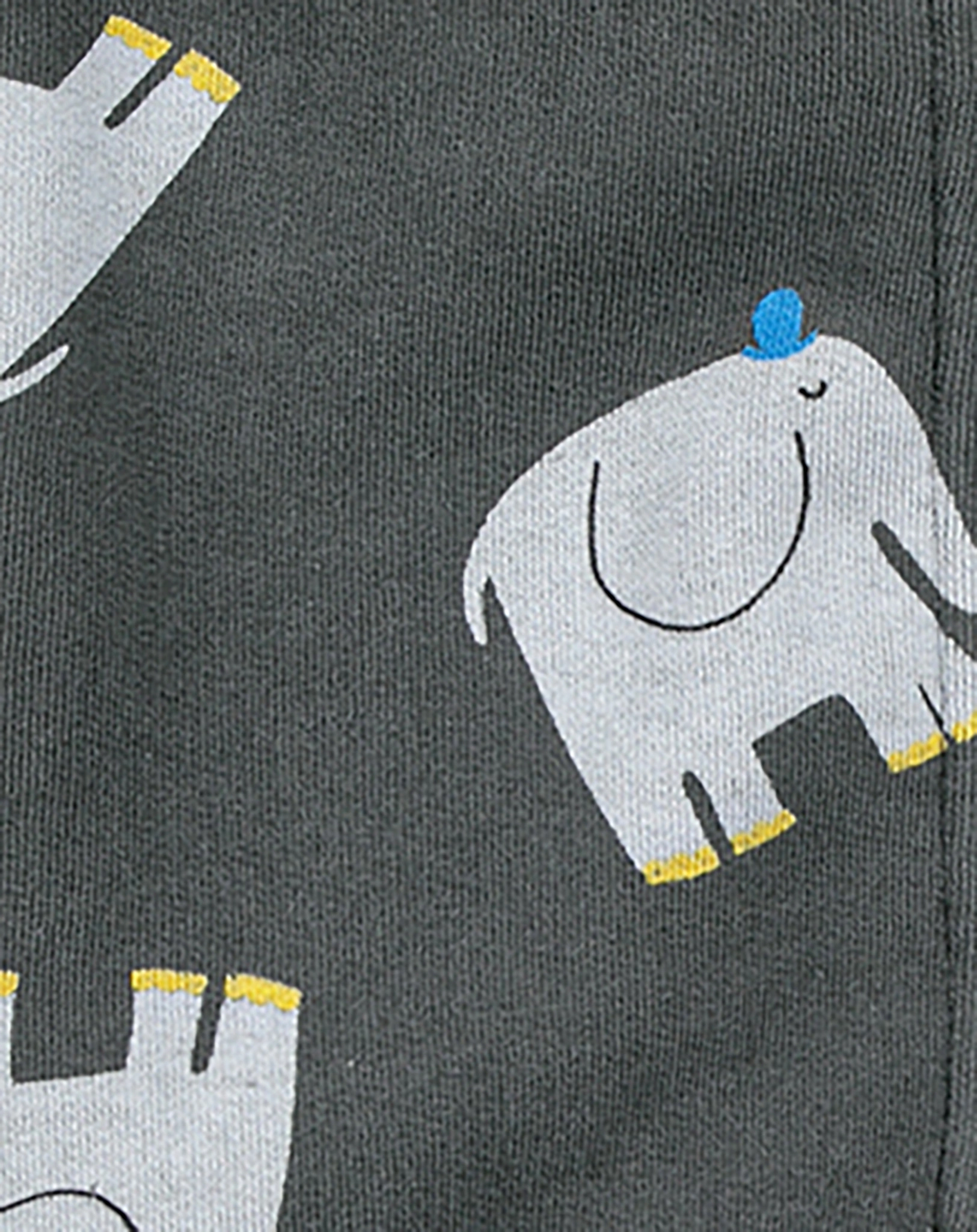 Kapuzen-Sweatjacke THE ELEPHANT ALL OVER in dunkelgrau