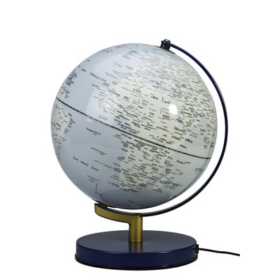 Carpentras Sign - Globe terrestre lumineux - 25 cm - tactile bleu clair