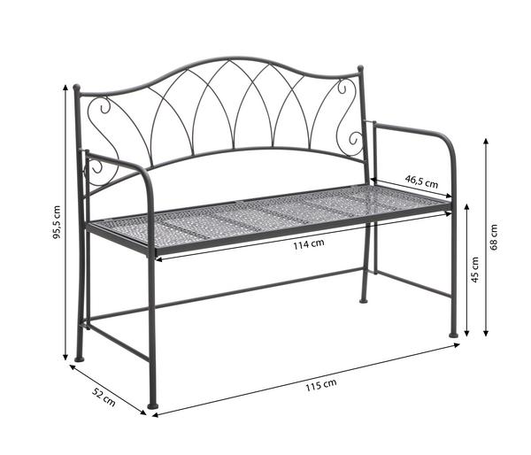 Dehner Klappbank Luca, 2-Sitzer