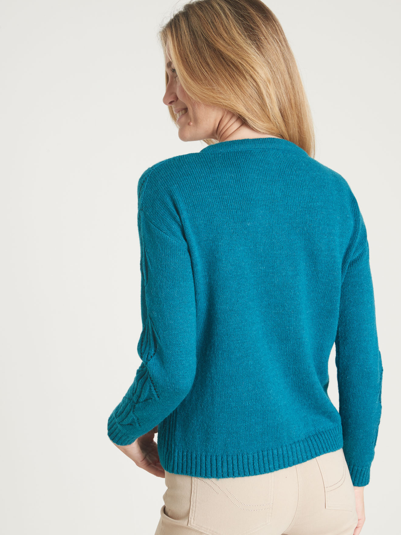 Cardigan fantaisie avec laine et alpaga