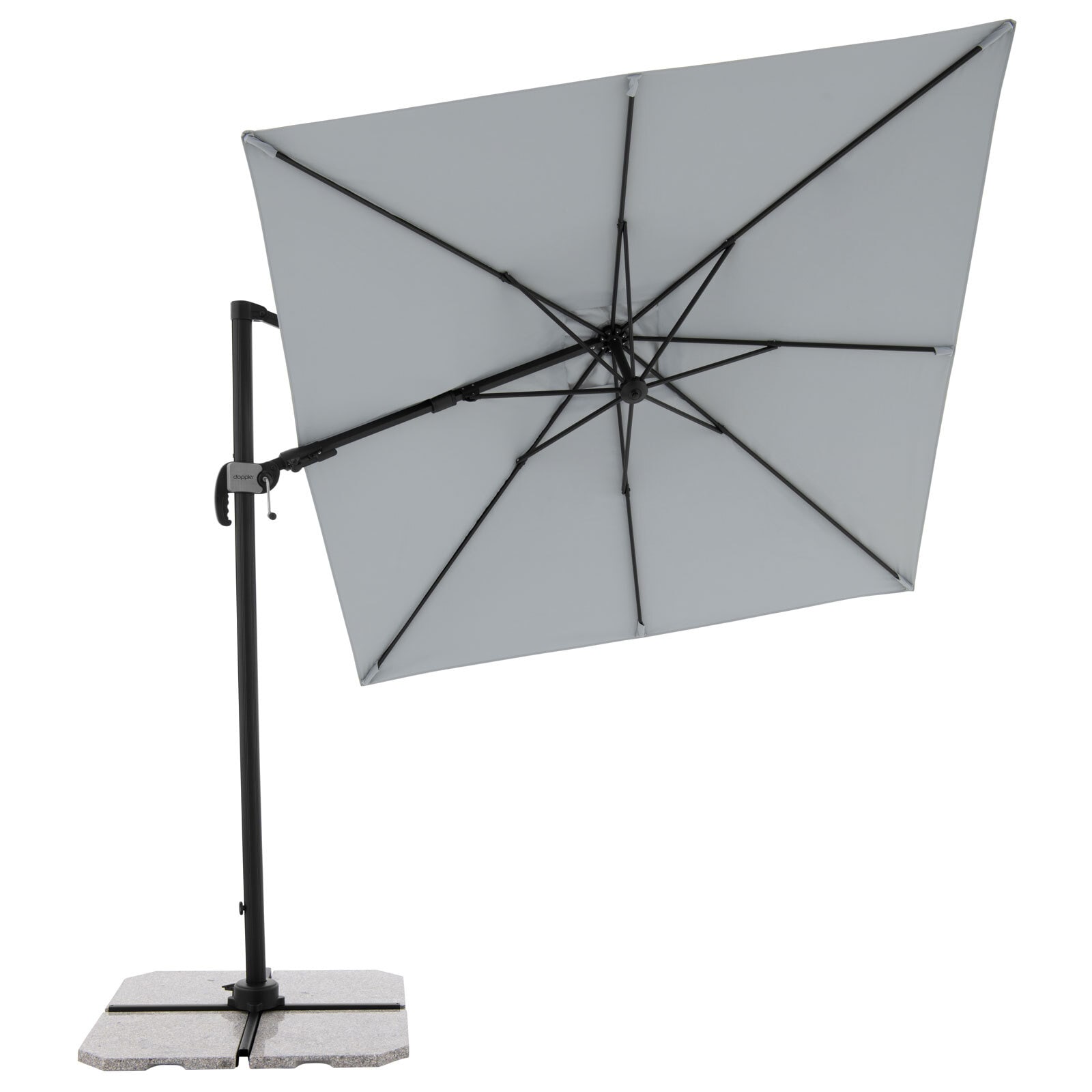 Garden FLAIR Ampelschirm NORMA 2-teilig 230 x 230 cm hellgrau
