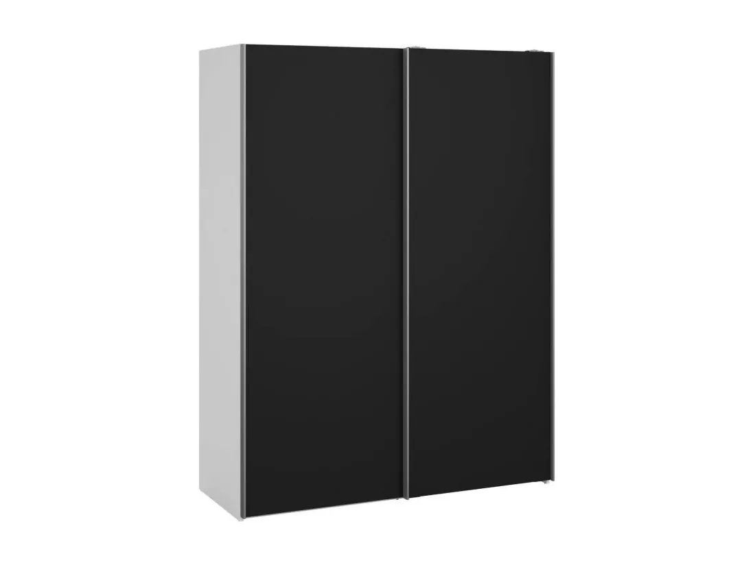 Garde-robe 2 portes Dstang, Meubles de chambre, Penderie de plain-pied, Placard à vêtements, 150x61 h200 cm, Blanc et Noir