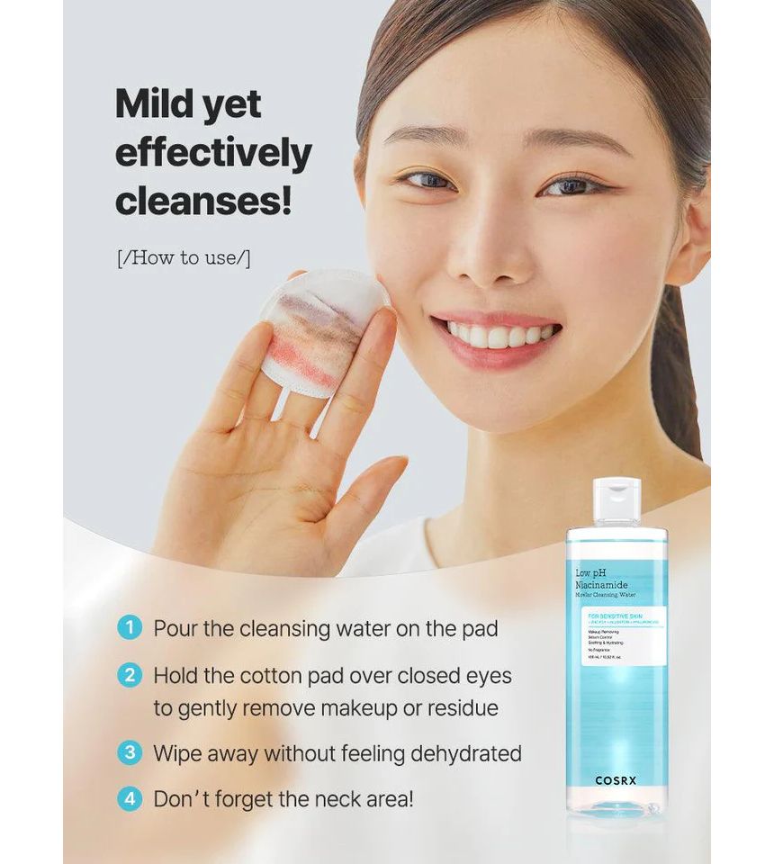 COSRX - Niacinamide micellair reinigingswater met lage pH
