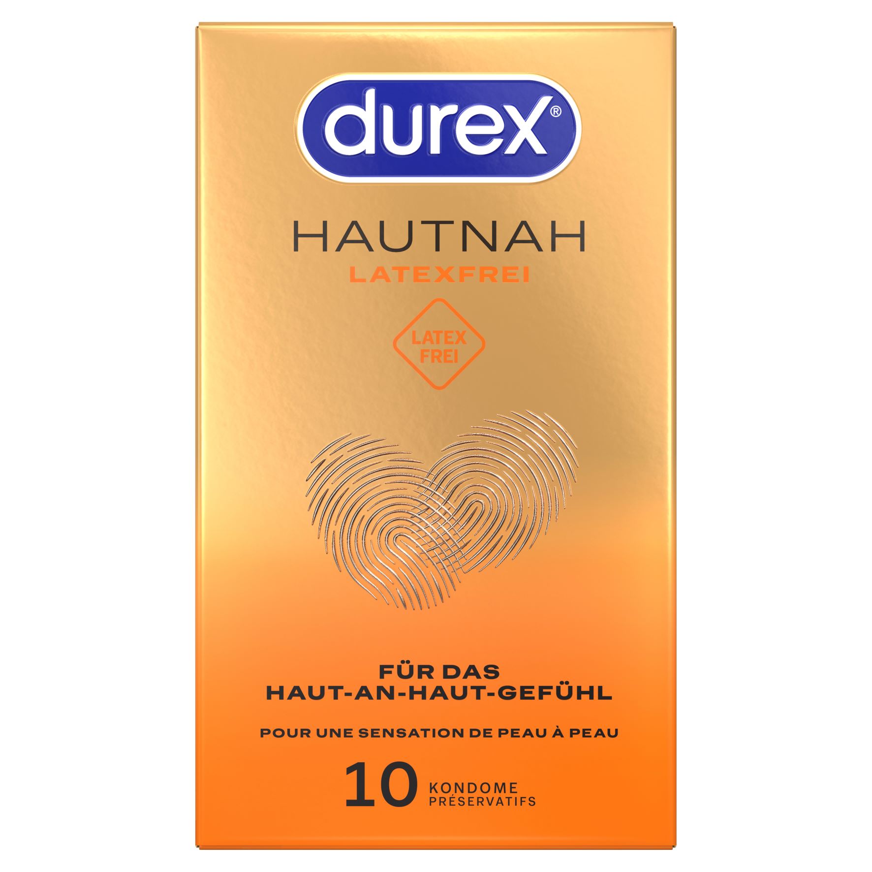 DUREX Hautnah Präservativ<br>10 Stück, latexfrei