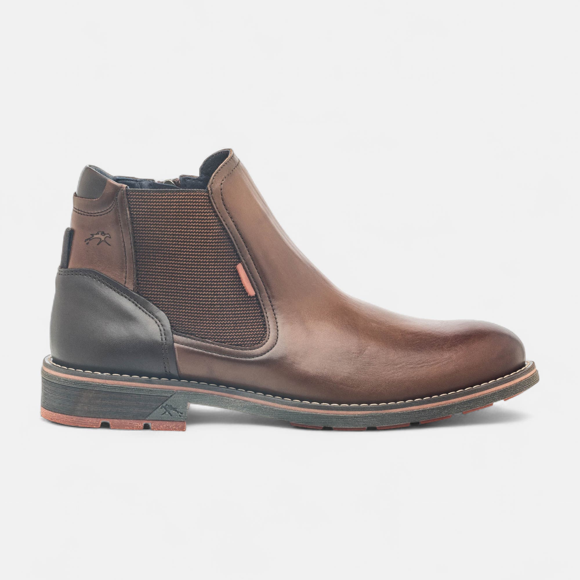 Boots chelsea Homme en cuir cognac