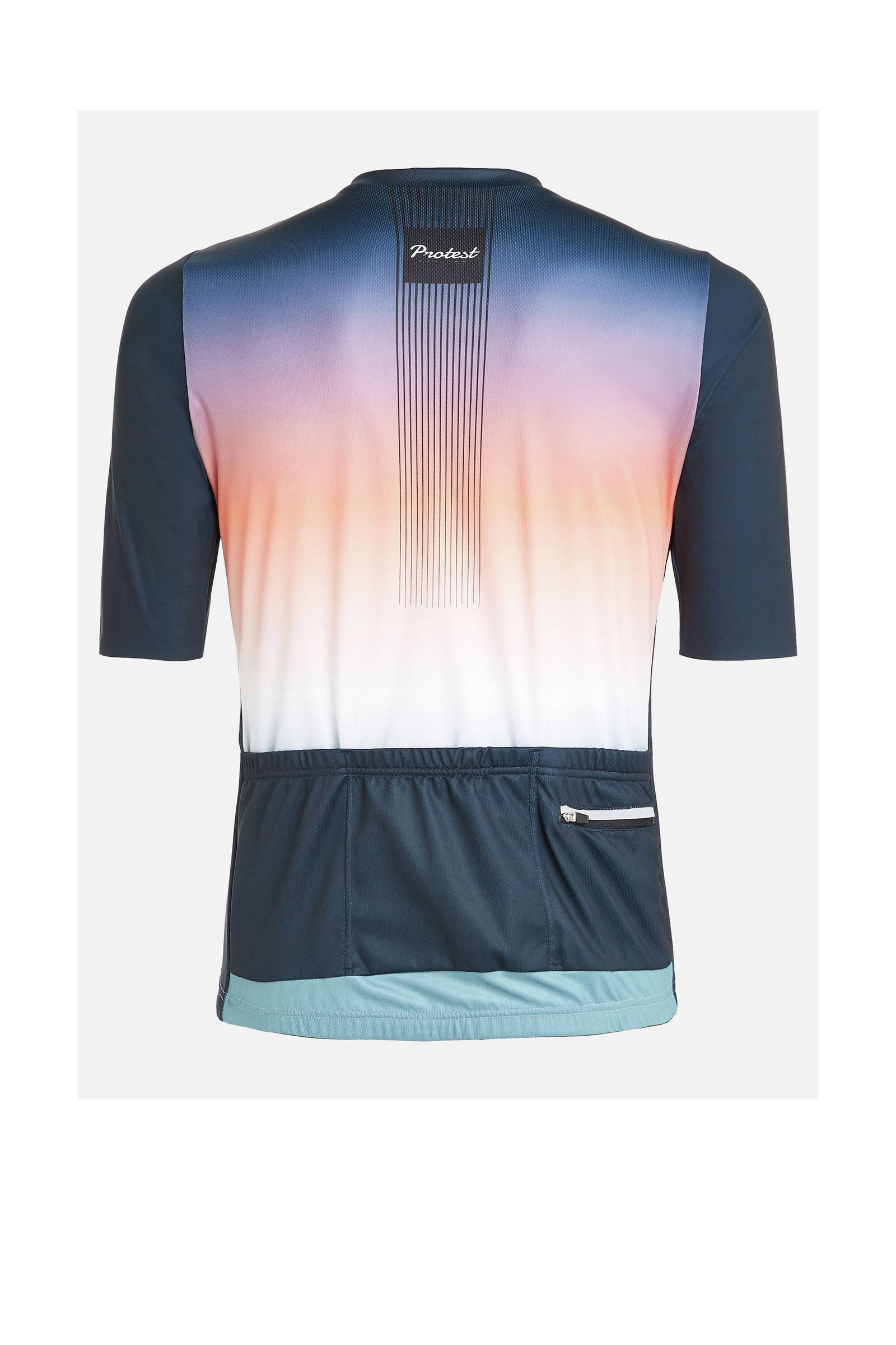Protest fietsshirt PRTDELGADO donkerblauw/oranje/wit