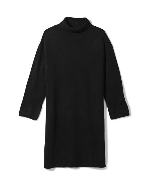 robe à col roulé tricotée Frankie  noir