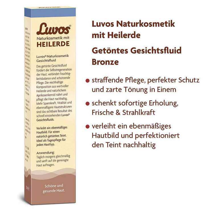 Luvos Naturkosmetik getöntes Gesichtsfluid bronze, 50 ml