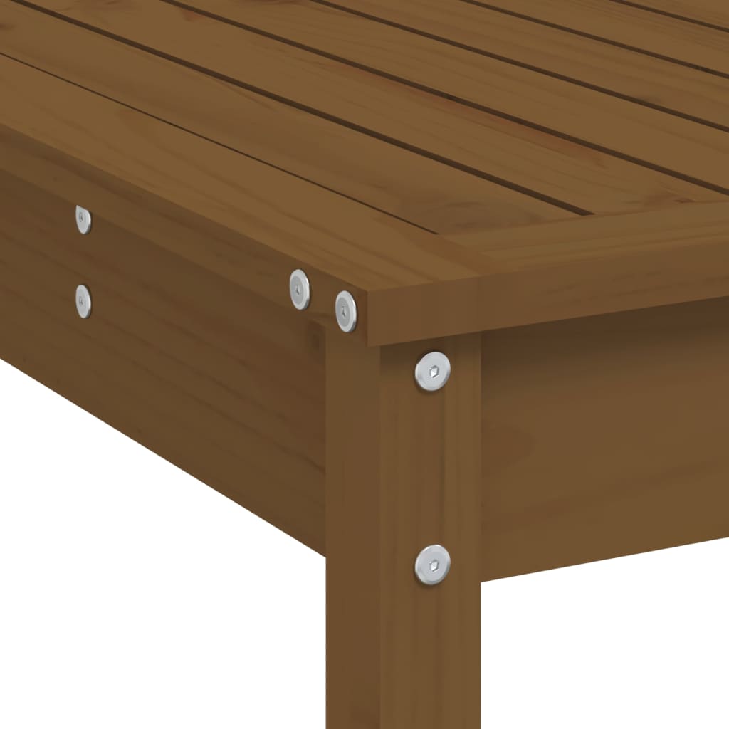 Ensemble de bar de jardin 5 pcs marron miel bois de pin massif
