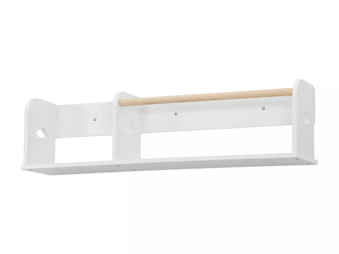 Étagère murale blanche rangement chambre enfant 80cm