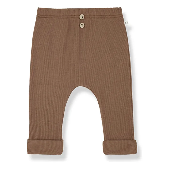 1+ in the family Legging Marti Côtelé | Chocolat