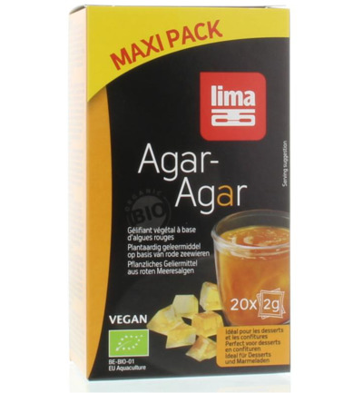 Lima Agar Agar Maxi Pack Bio (20 X 2 gr)