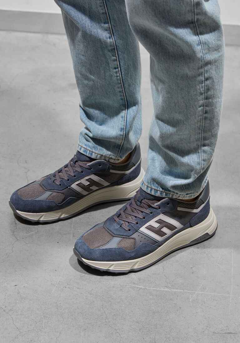 blauwe hogan lage sneakers hyperlight allacciato