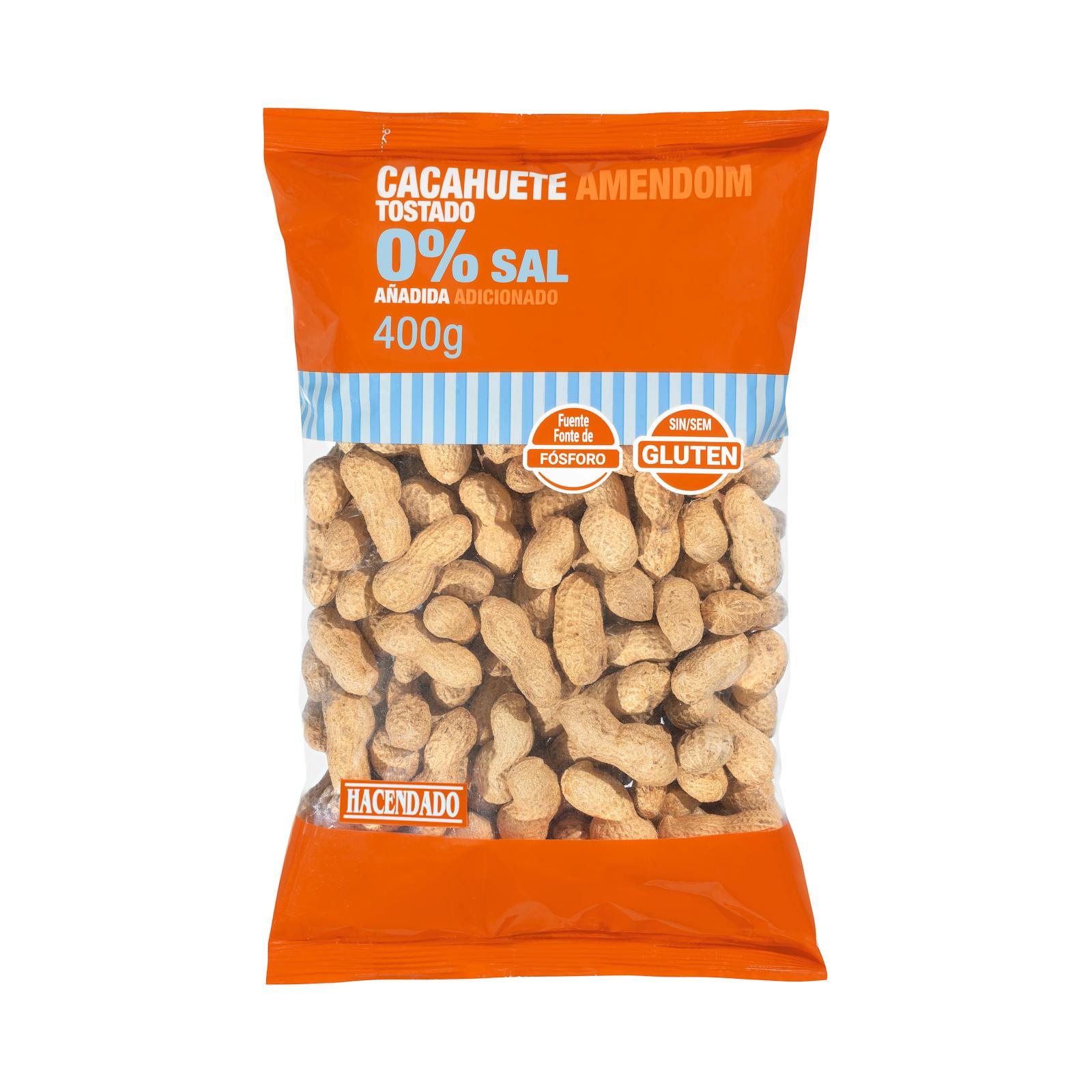 Cacahuètes grillées Hacendado 0% sel ajouté