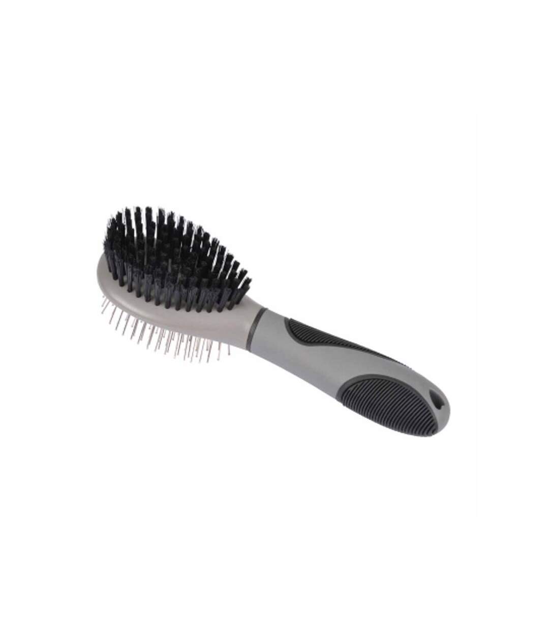 Paris Prix - Brosse De Toilettage double Face 22cm Gris