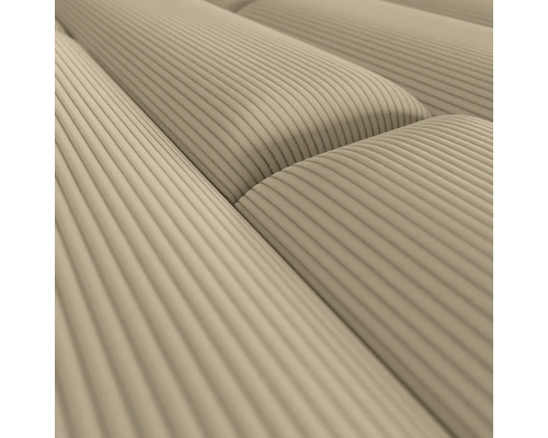 Wandkussen corduroy, lichtbeige, textiellook, 90 x 15 cm