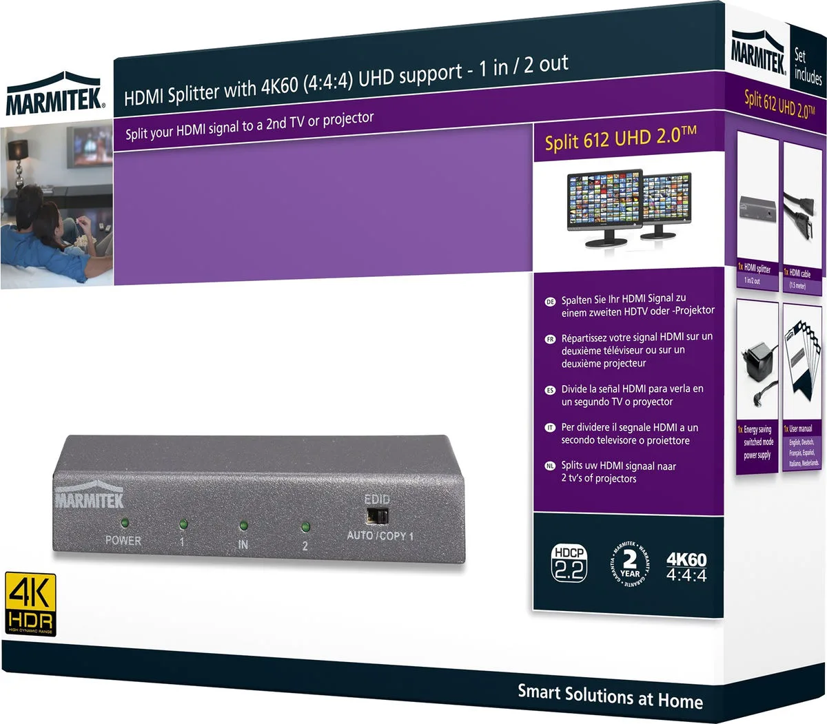 Marmitek Split 612 UHD 2.0 Commutateurs, switch et sélecteurs