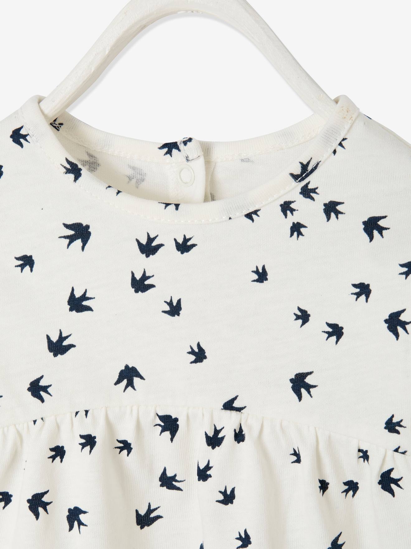 Camiseta estampada para bebê menina na cor rosa antigo