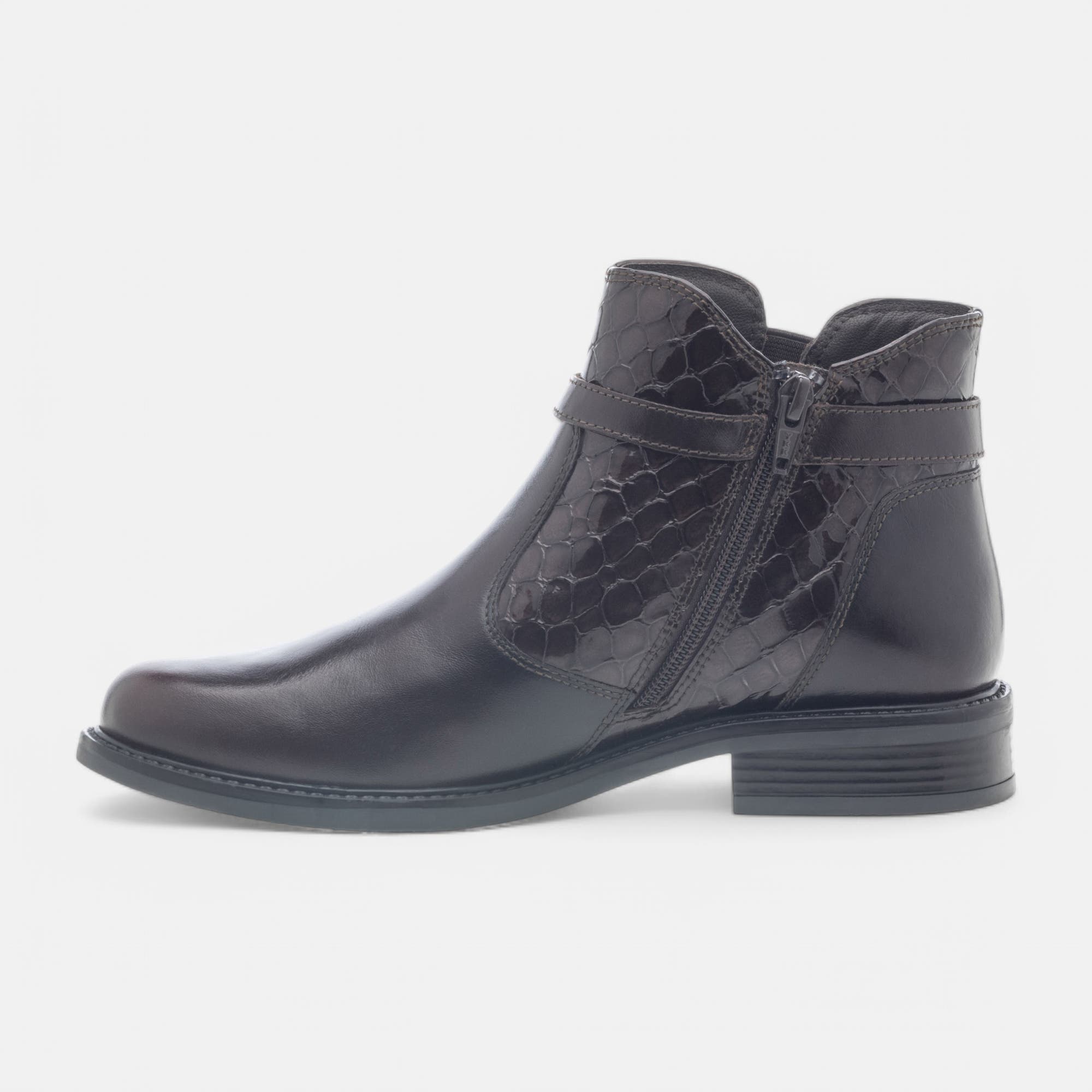 Bottines Femme en cuir marron