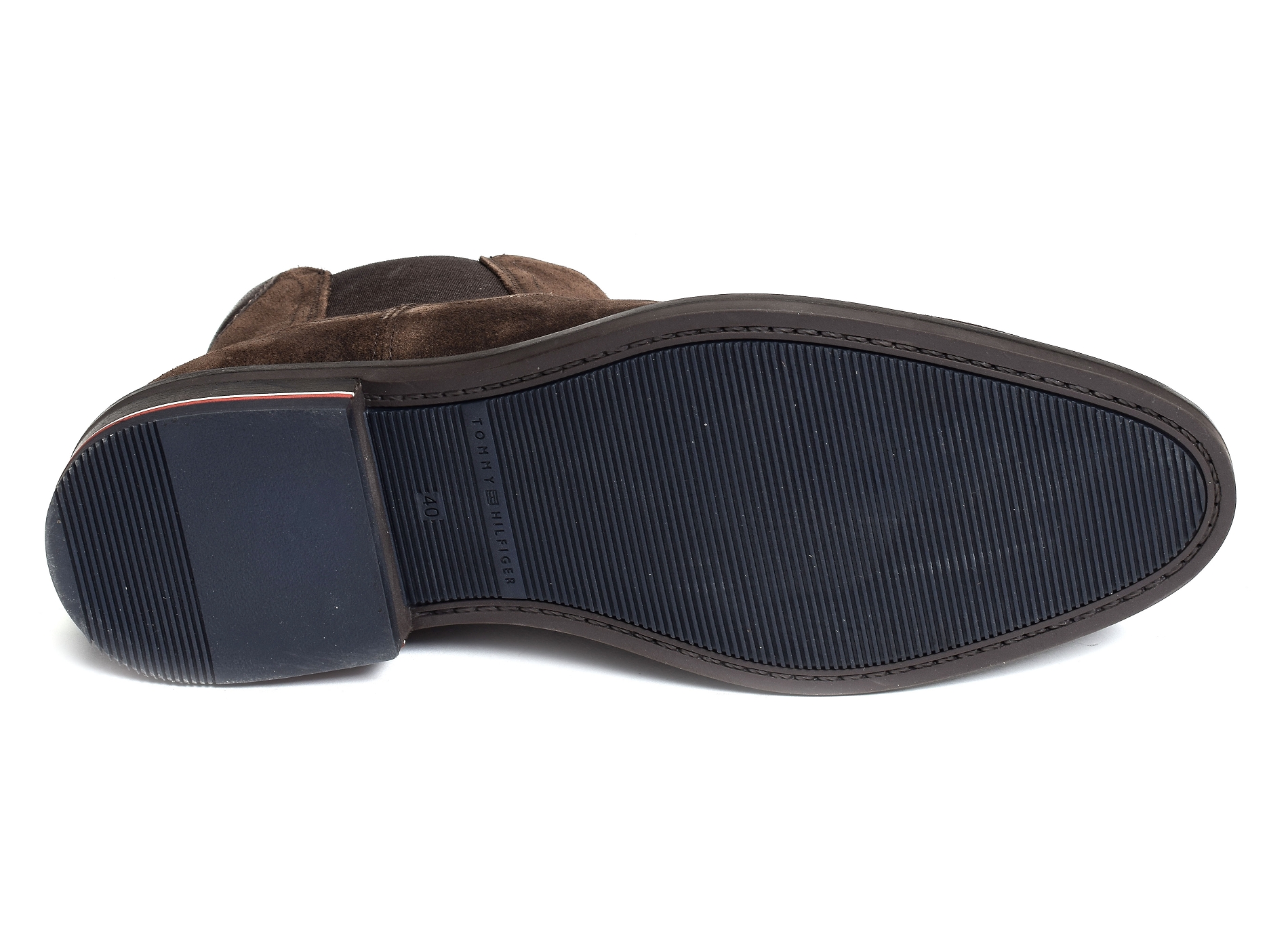Signature hilfiger suede chelsea 4175 marron