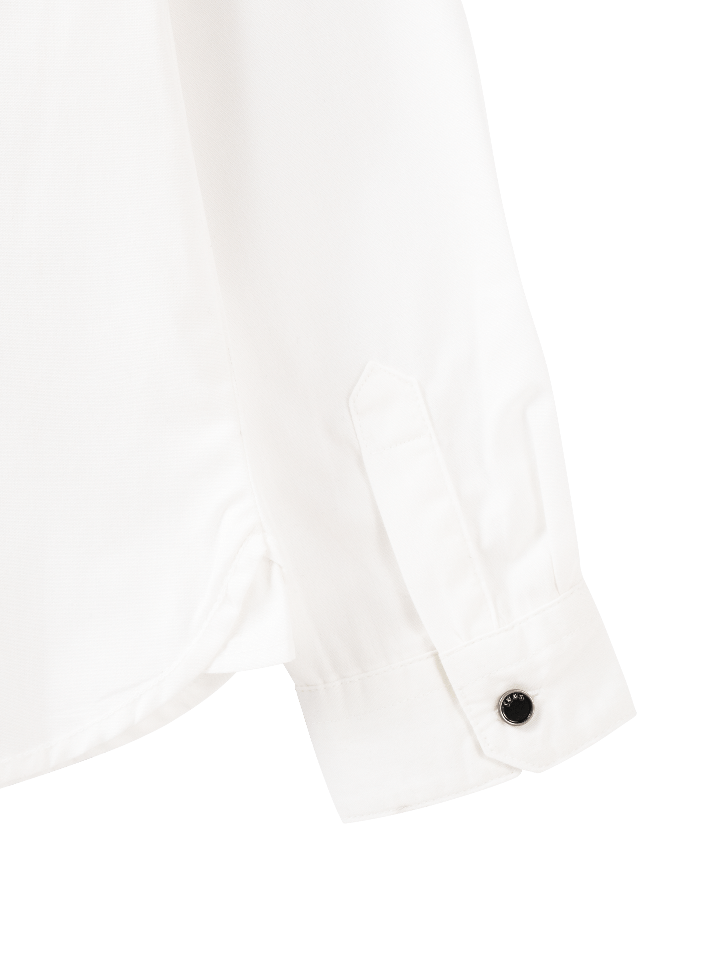 Chemise manches longues en coton mélangé | Blanc