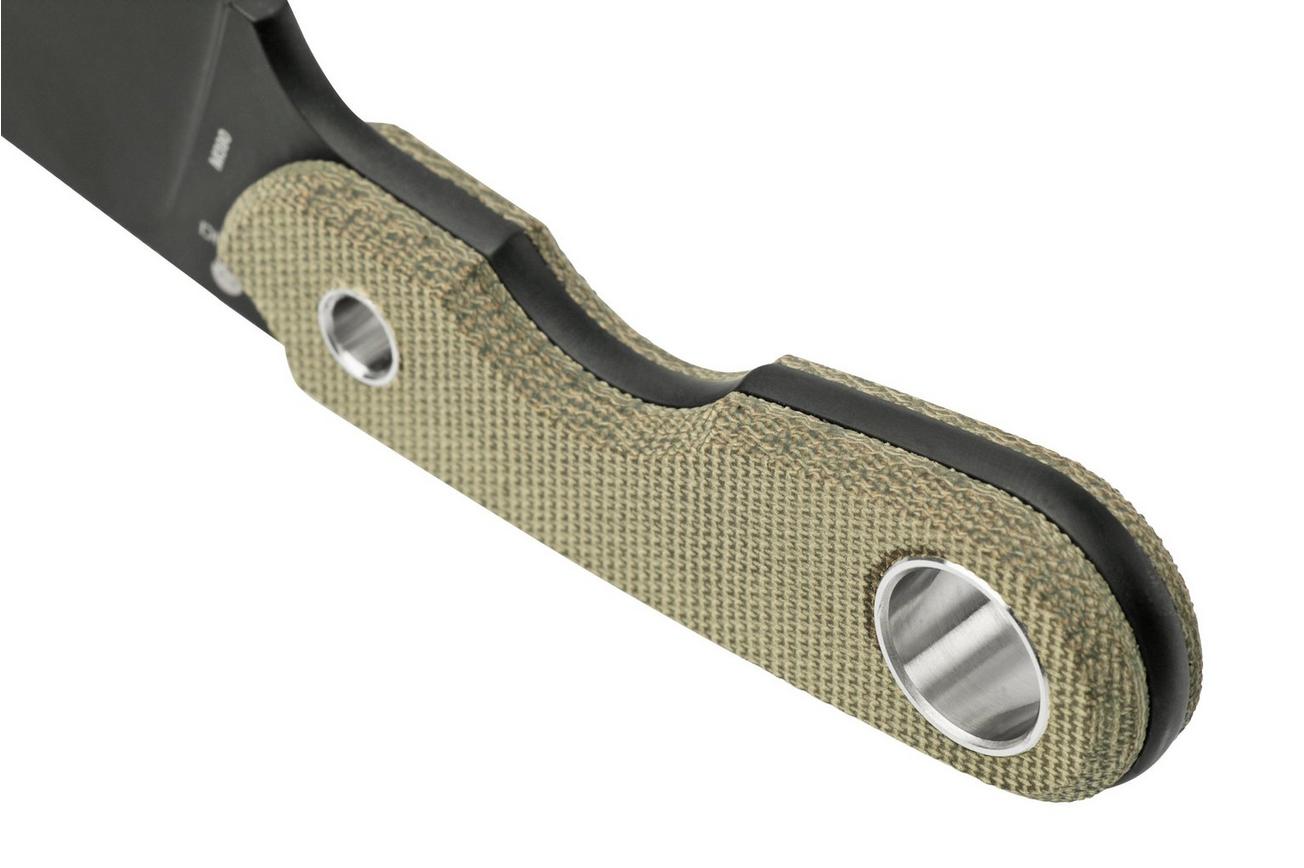 Viper Berus 1 VT4012DCG M390 PVD Black, Green Canvas Micarta vaststaand mes, Rumici design