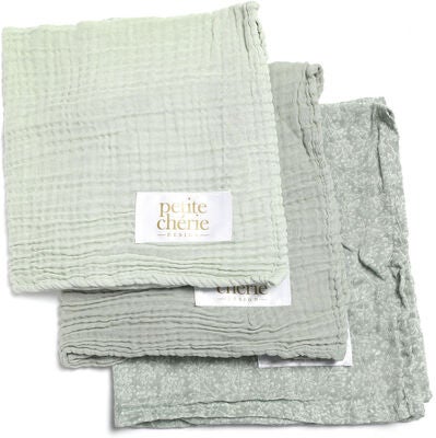 Petite Chérie Helseteppe 3-pack, Light Green