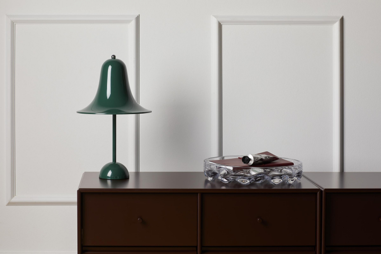 Verpan Pantop tafellamp zand grijs