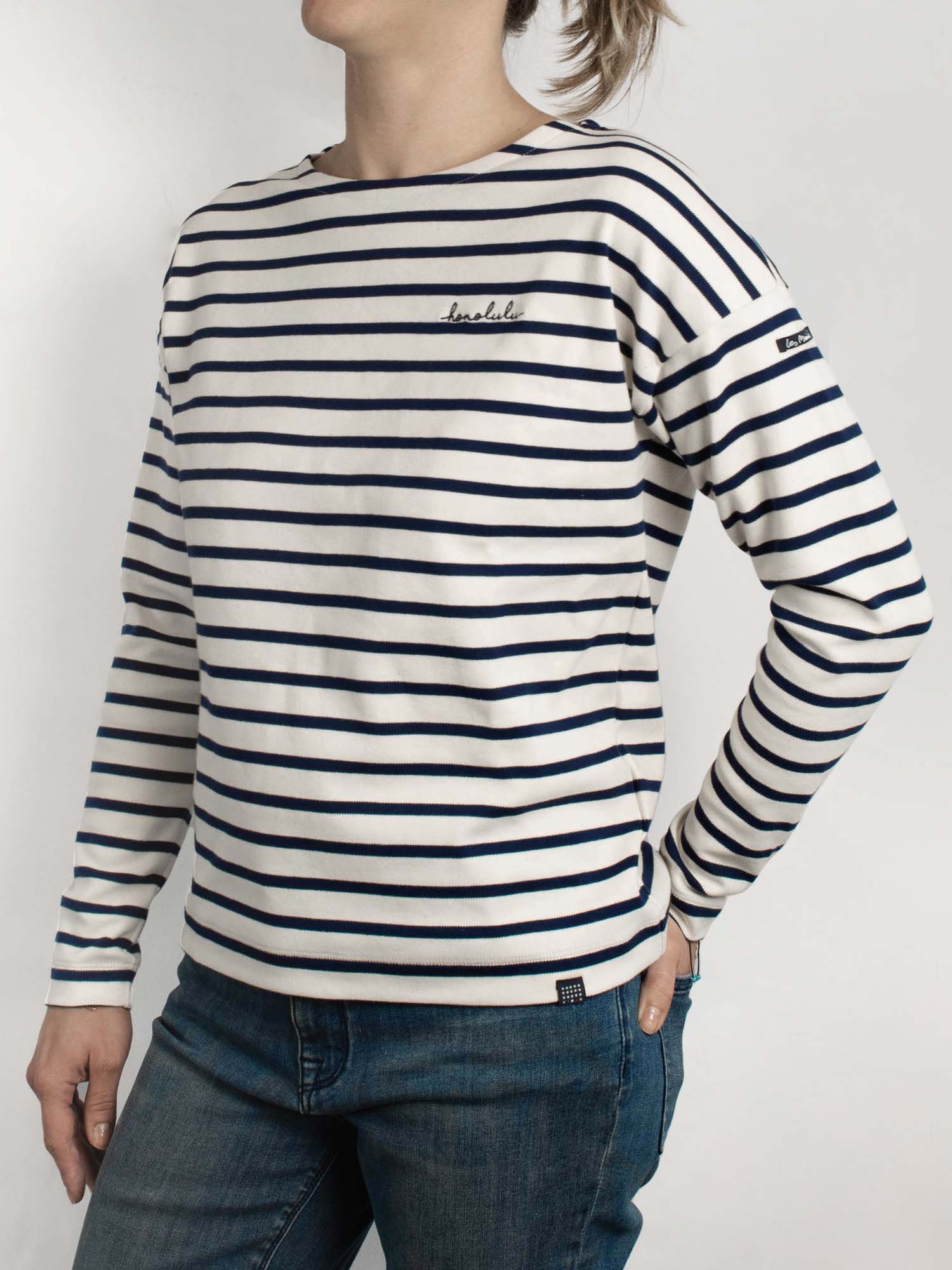 Tee-shirt Femme marinière Fabriquée En France Marine