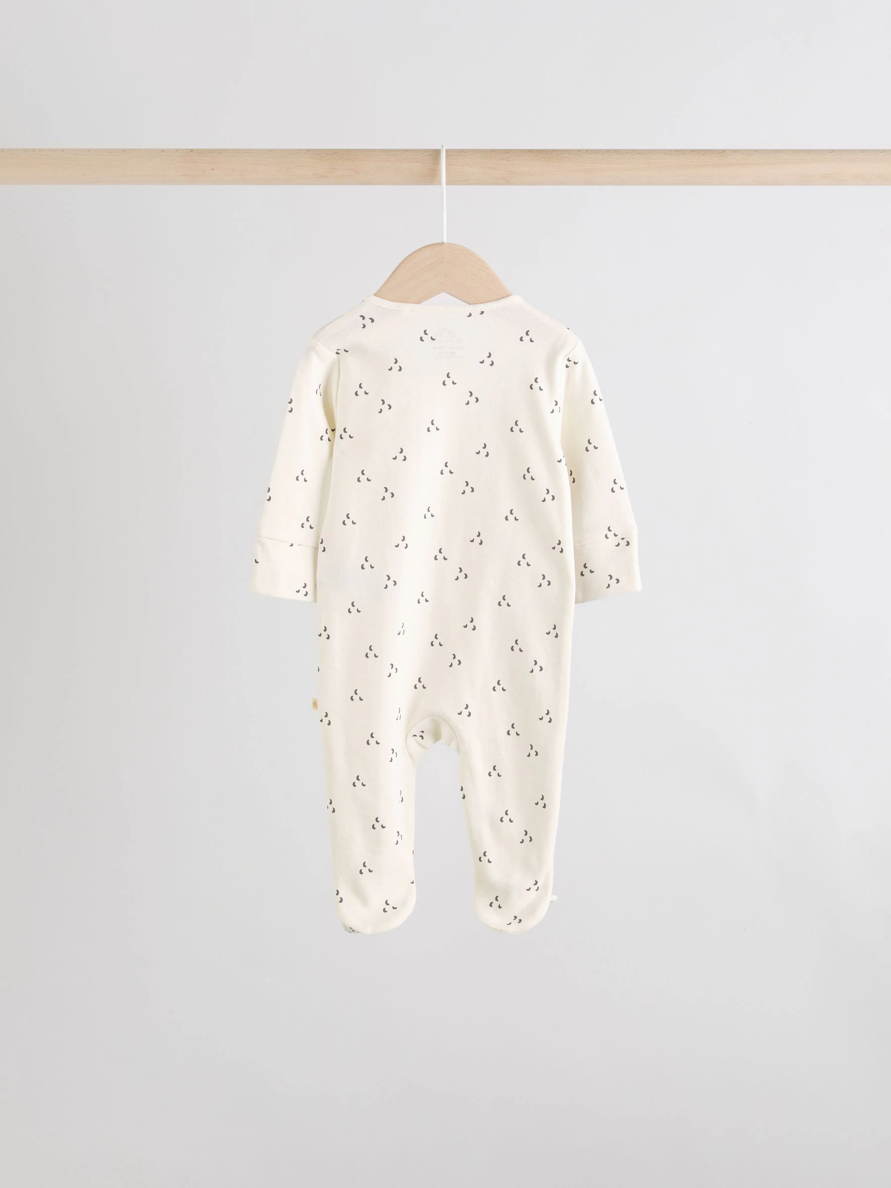 Crème - Babypyjama's met tweewegrits (0-2jr)