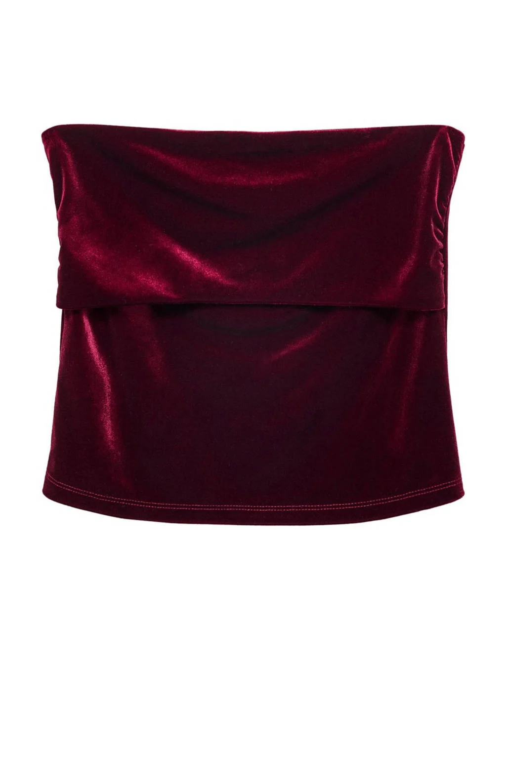 MANGO TEEN strapless top donkerrood