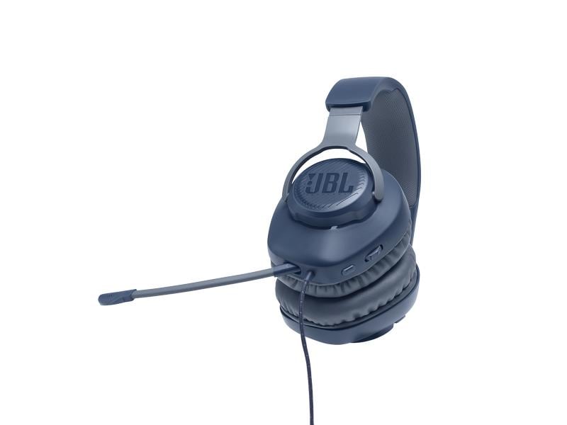 JBL Headset Quantum 100 Blau Kabelgebundenes Over-Ear-Gaming-Headset mit abnehmbarem Mikro