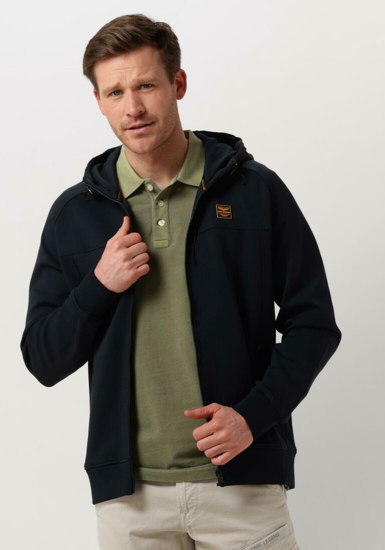 PME LEGEND blauwe pme legend jack zip jacket interlock sweat