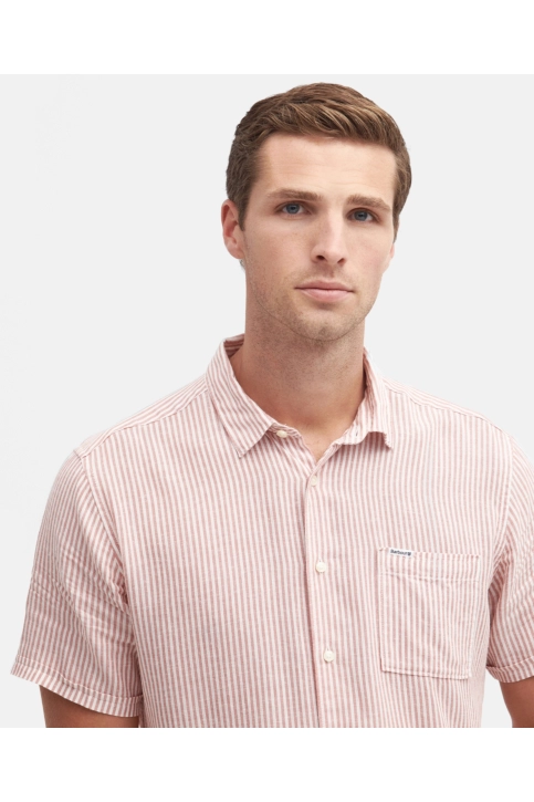 Chemise manches courtes barbour deerpark summer pi55 pink clay