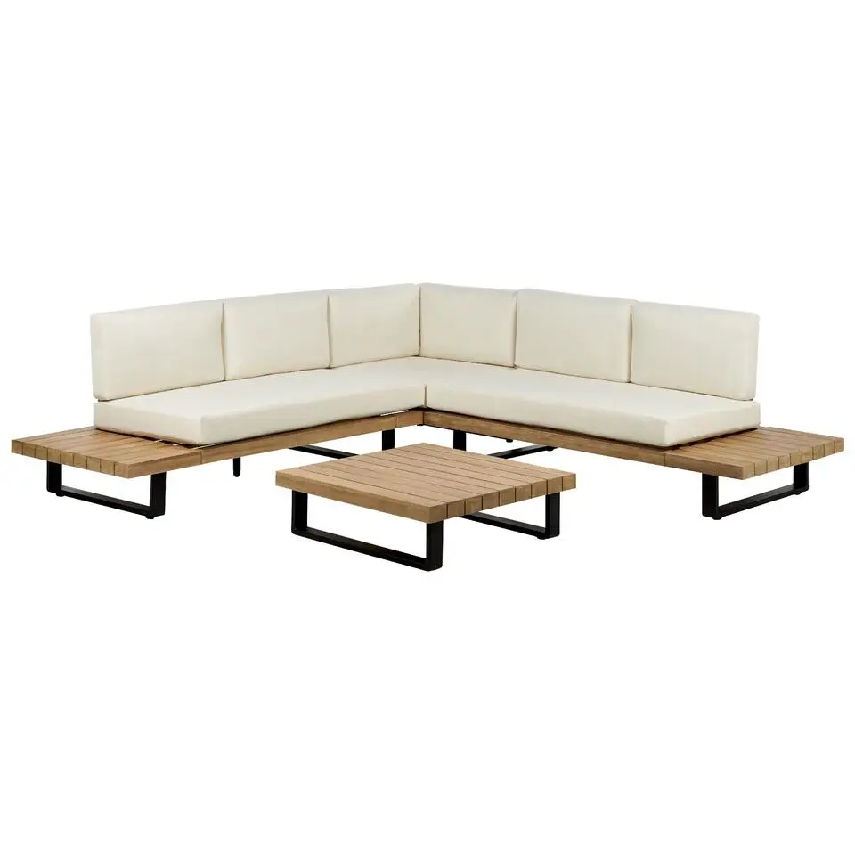 MYKONOS - Loungeset voor 5 - Crème - Acaciahout