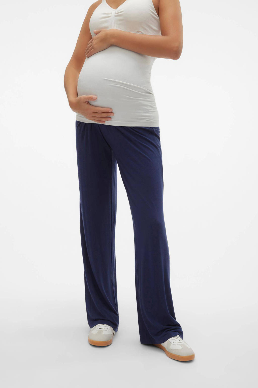 MAMALICIOUS wide leg broek MLALISON kobaltblauw