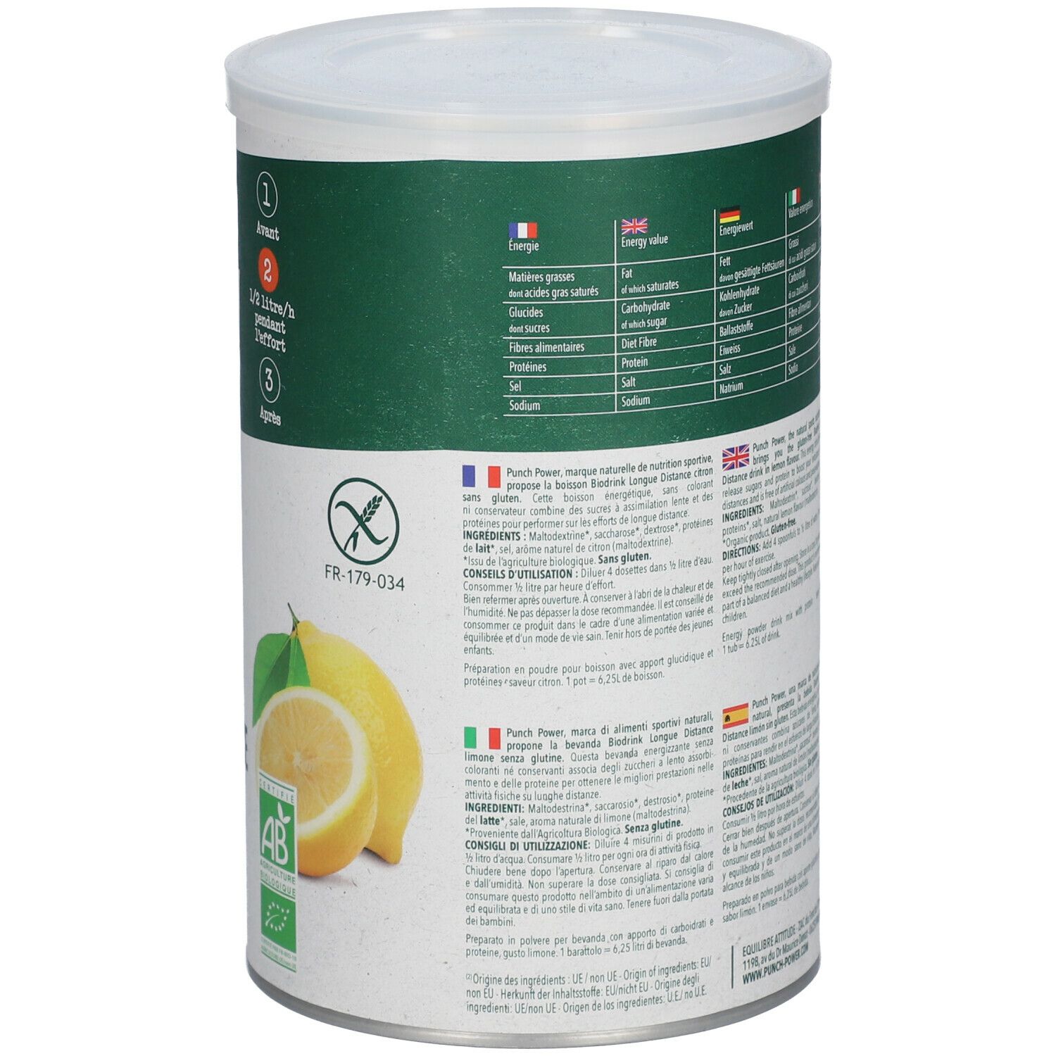 PUNCH POWER Biodrink Long Distance Zitrone Bio