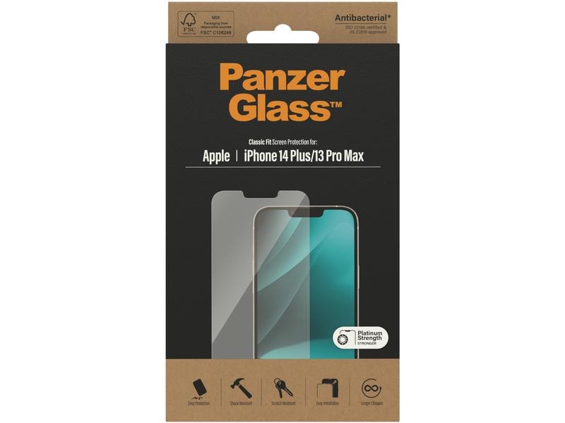 Panzerglass Displayschutz Classic Fit iPhone 13 Pro Max/14 Display-Schutzfolie für das Apple iPhone 14 Plus/iPhone 13 Pro Max
