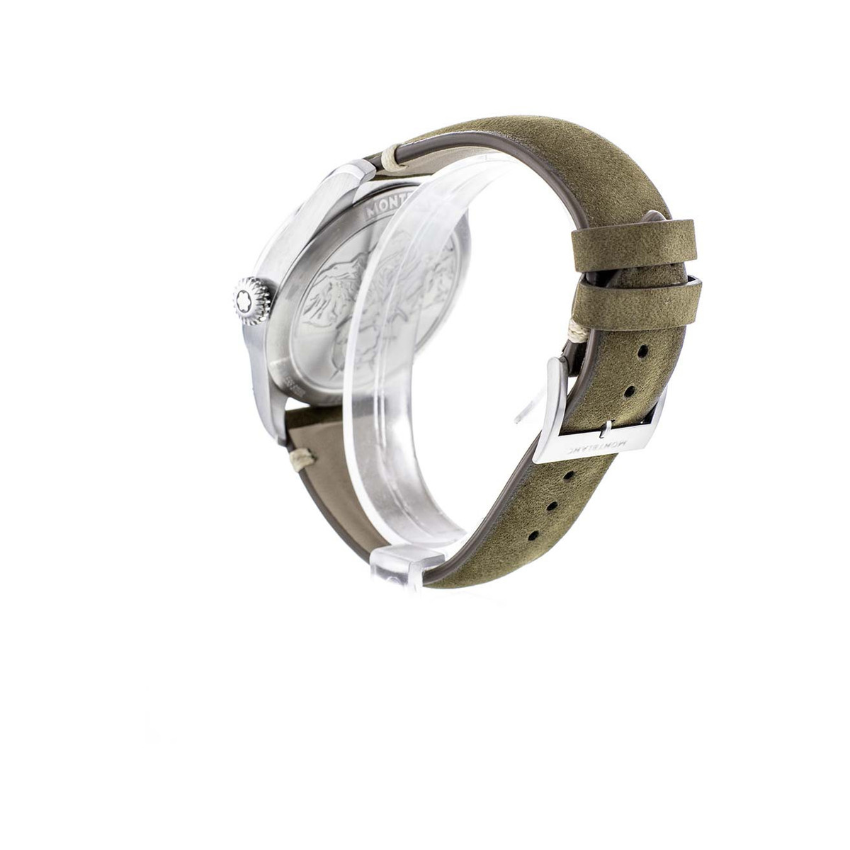 Montre d'occasion Montblanc 1858 automatique homme acier cuir marron