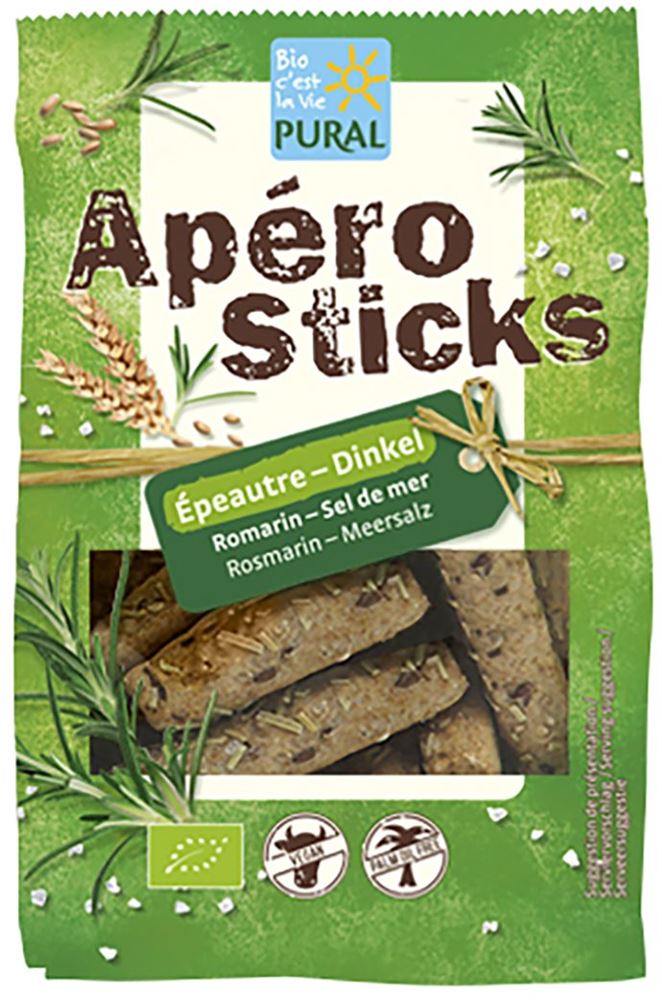 PURAL Apero Sticks Dinkel Rosmarin Meersalz Btl 100 g