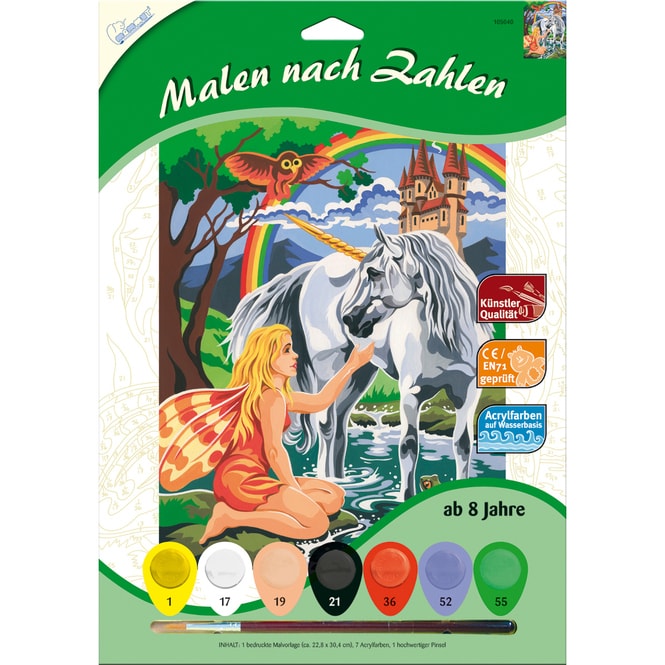 Malen nach Zahlen Einhorn