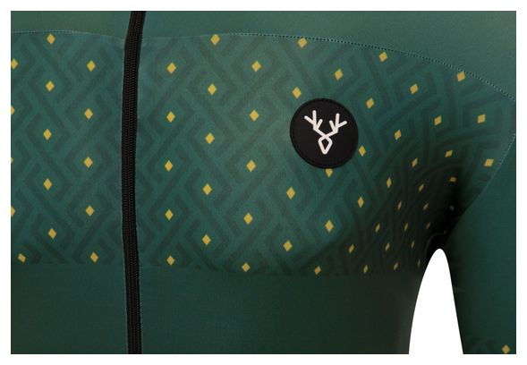 Maillot Manches Courtes LeBram Luz Ardiden Vert Agave Coupe Ajustée