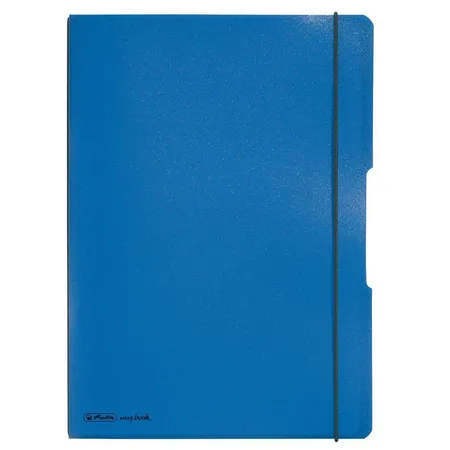 Herlitz Notizheft PP A4 Flex blau kariert liniert